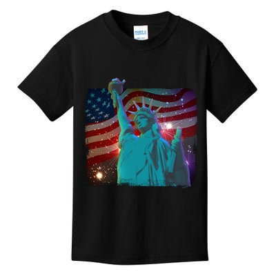 Fourth Of July Fireworks Statue Of Liberty Kids T-Shirt