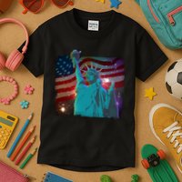 Fourth Of July Fireworks Statue Of Liberty Kids T-Shirt