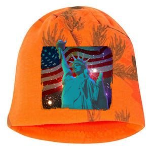 Fourth Of July Fireworks Statue Of Liberty Kati - Camo Knit Beanie