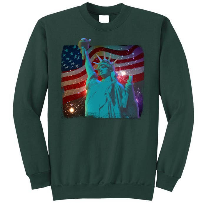 Fourth Of July Fireworks Statue Of Liberty Sweatshirt