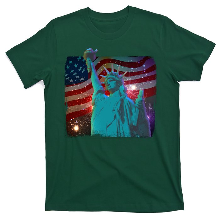 Fourth Of July Fireworks Statue Of Liberty T-Shirt