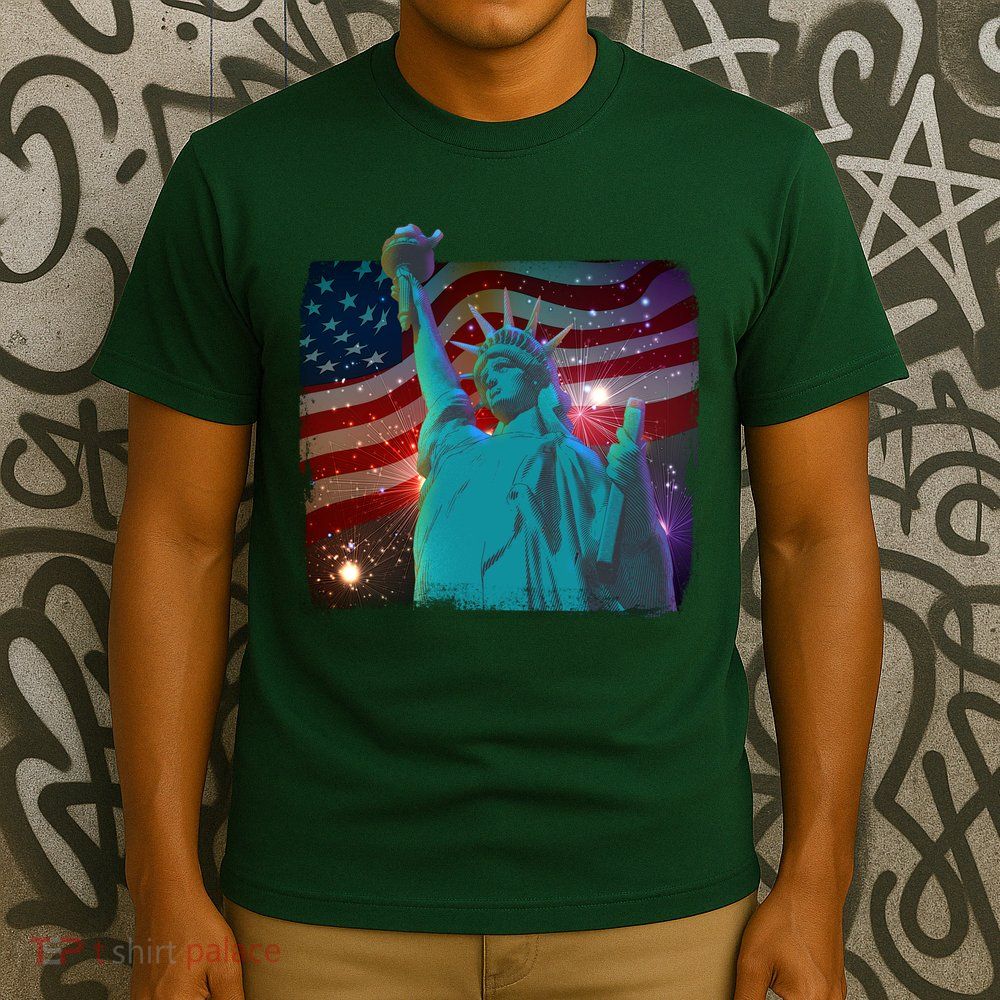 Fourth Of July Fireworks Statue Of Liberty T-Shirt