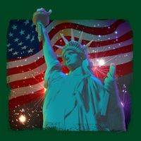Fourth Of July Fireworks Statue Of Liberty Button