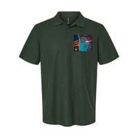 Fourth Of July Fireworks Statue Of Liberty Softstyle Adult Sport Polo