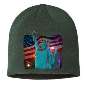 Fourth Of July Fireworks Statue Of Liberty Sustainable Beanie