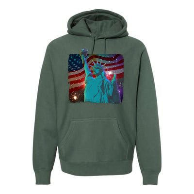 Fourth Of July Fireworks Statue Of Liberty Premium Hoodie