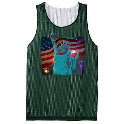 Fourth Of July Fireworks Statue Of Liberty Mesh Reversible Basketball Jersey Tank