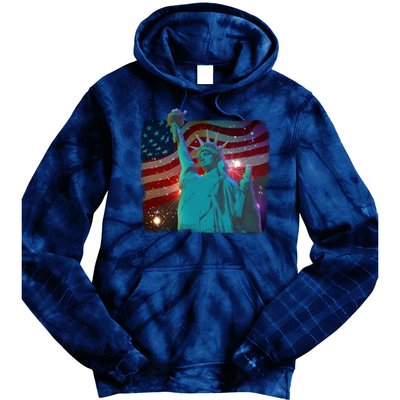 Fourth Of July Fireworks Statue Of Liberty Tie Dye Hoodie