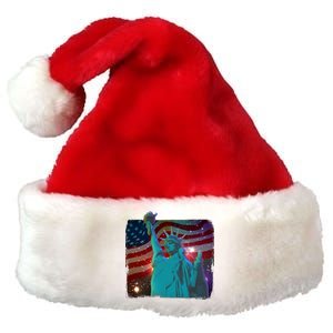 Fourth Of July Fireworks Statue Of Liberty Premium Christmas Santa Hat