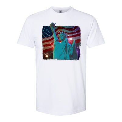 Fourth Of July Fireworks Statue Of Liberty Softstyle® CVC T-Shirt