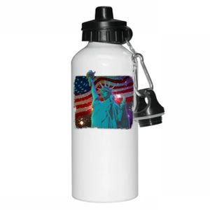 Fourth Of July Fireworks Statue Of Liberty Aluminum Water Bottle