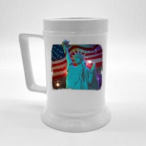 Fourth Of July Fireworks Statue Of Liberty Beer Stein