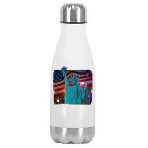 Fourth Of July Fireworks Statue Of Liberty Stainless Steel Insulated Water Bottle