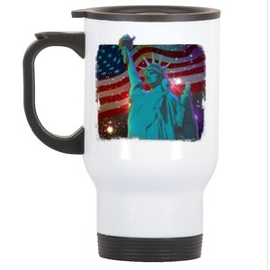 Fourth Of July Fireworks Statue Of Liberty Stainless Steel Travel Mug