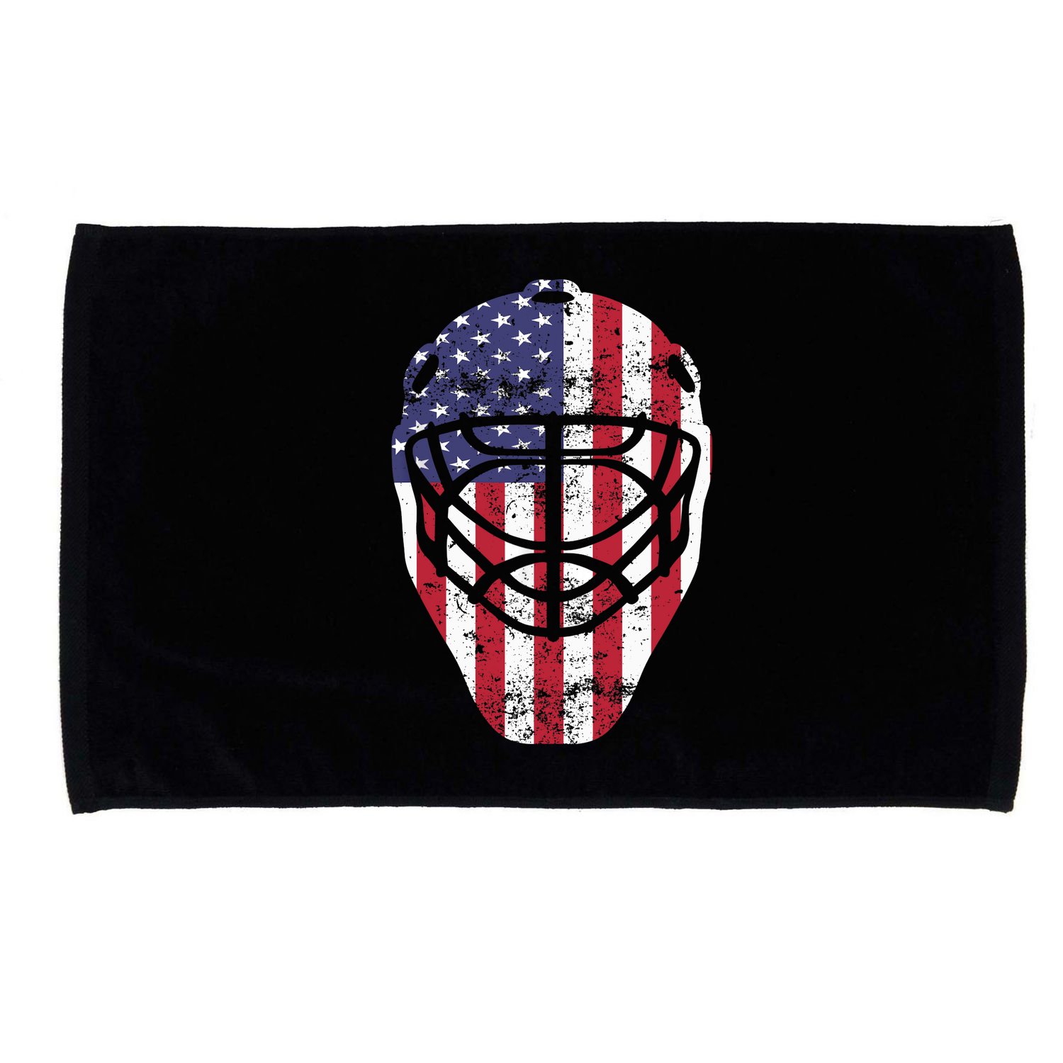 Fourth of July 4th Hockey Goalie Mask American Flag USA Microfiber Hand Towel