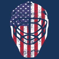 Fourth of July 4th Hockey Goalie Mask American Flag USA Cooling Performance Crew T-Shirt