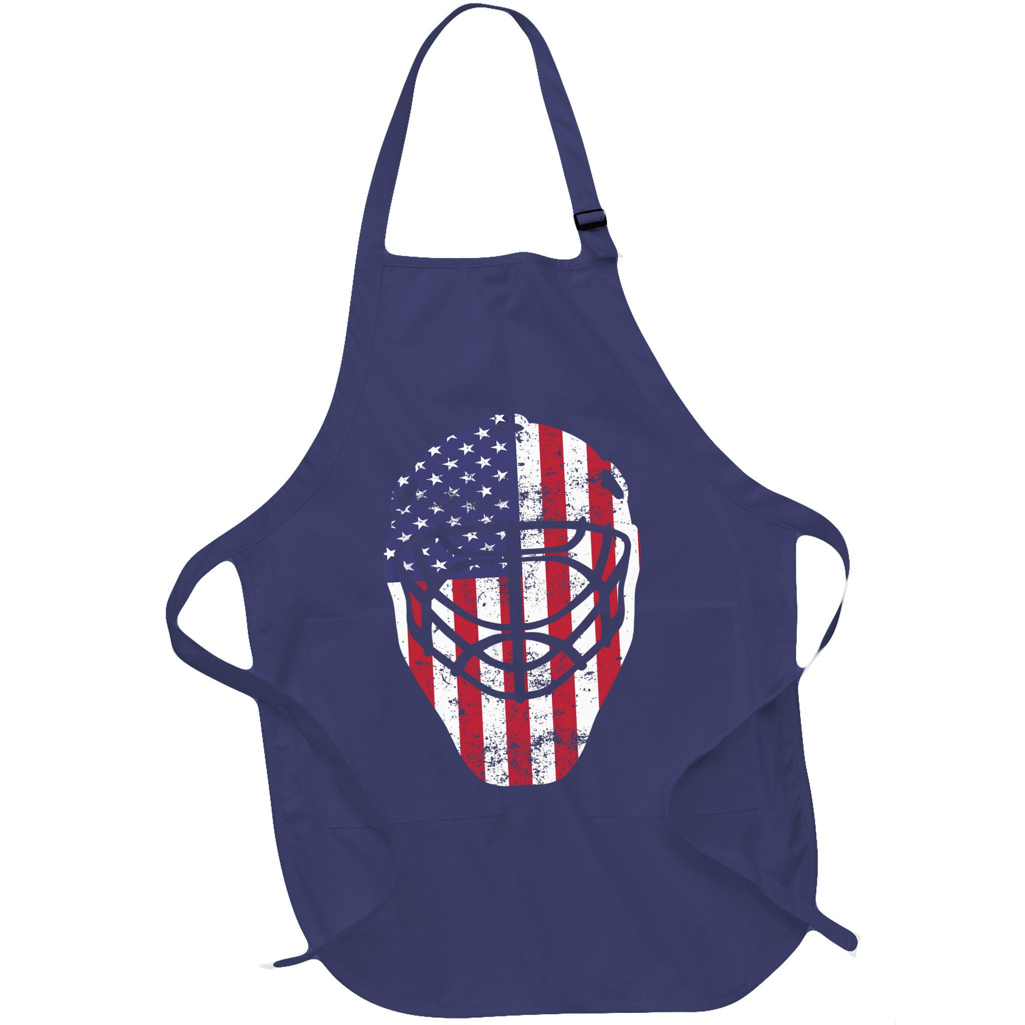 Fourth of July 4th Hockey Goalie Mask American Flag USA Apron