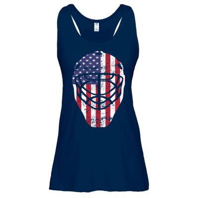 Fourth of July 4th Hockey Goalie Mask American Flag USA Ladies Essential Flowy Tank