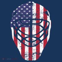 Fourth of July 4th Hockey Goalie Mask American Flag USA Flatbill Hat