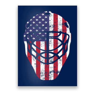Fourth of July 4th Hockey Goalie Mask American Flag USA Poster