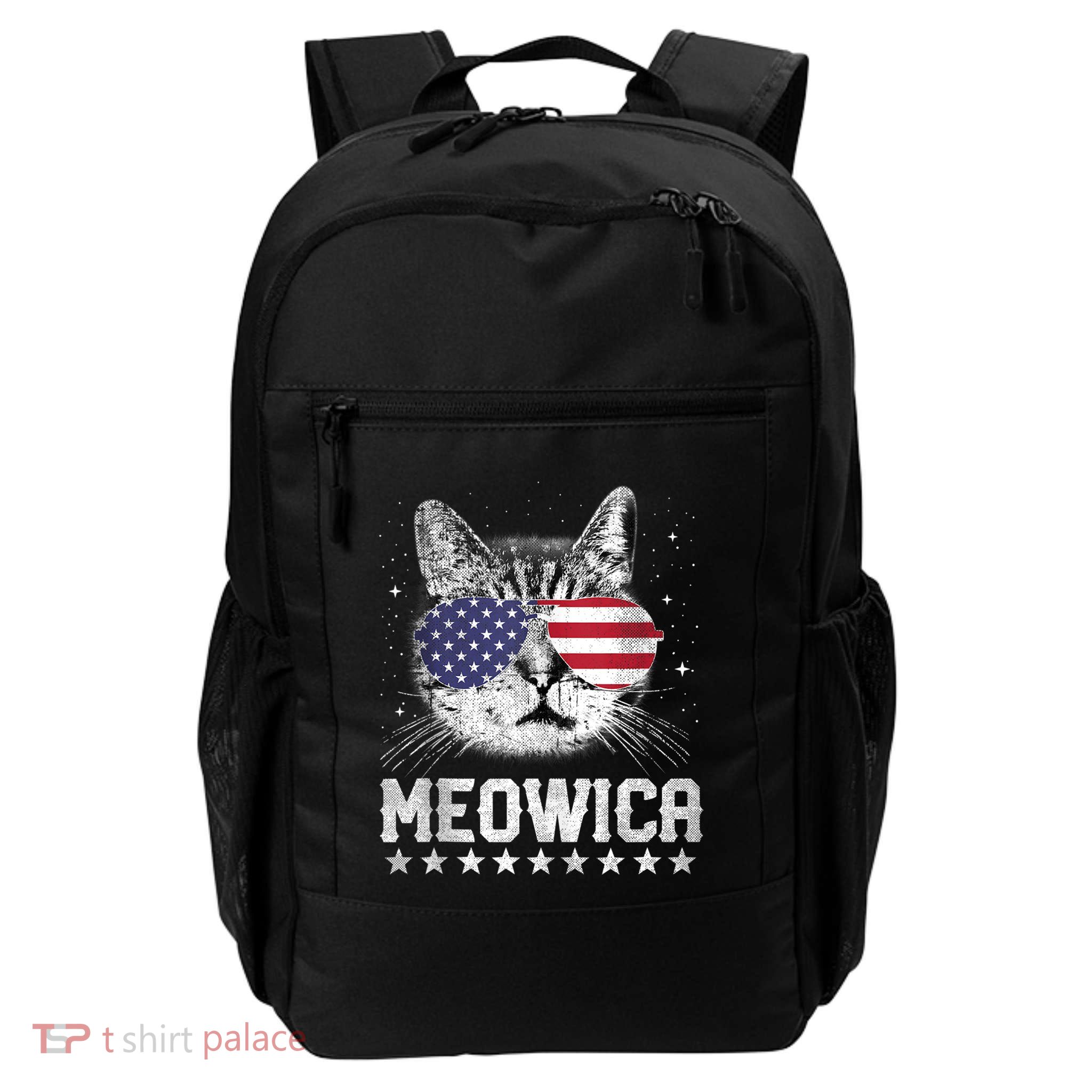 Fourth Of July 4h Usa American Flag Cat Retro Meowica Stars Ank Op Backpack