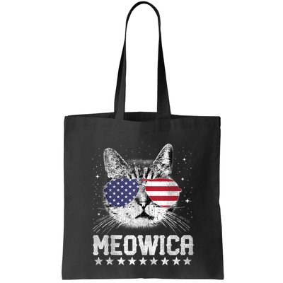 Fourth Of July 4h Usa American Flag Cat Retro Meowica Stars Ank Op Bag