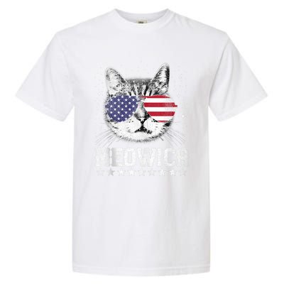 Fourth Of July 4h Usa American Flag Cat Retro Meowica Stars Ank Op Garment-Dyed Heavyweight T-Shirt