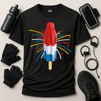 Fourth Of July Fireworks Popsicle Lover Unique Cooling Performance Crew T-Shirt