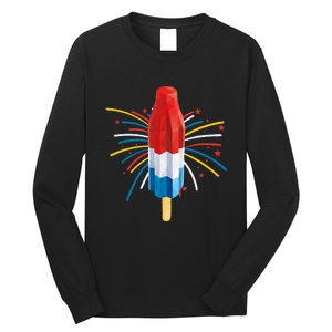 Fourth Of July Fireworks Popsicle Lover Unique Long Sleeve Shirt