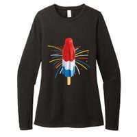 Fourth Of July Fireworks Popsicle Lover Unique Womens CVC Long Sleeve Shirt