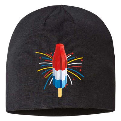 Fourth Of July Fireworks Popsicle Lover Unique Sustainable Beanie