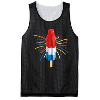 Fourth Of July Fireworks Popsicle Lover Unique Mesh Reversible Basketball Jersey Tank