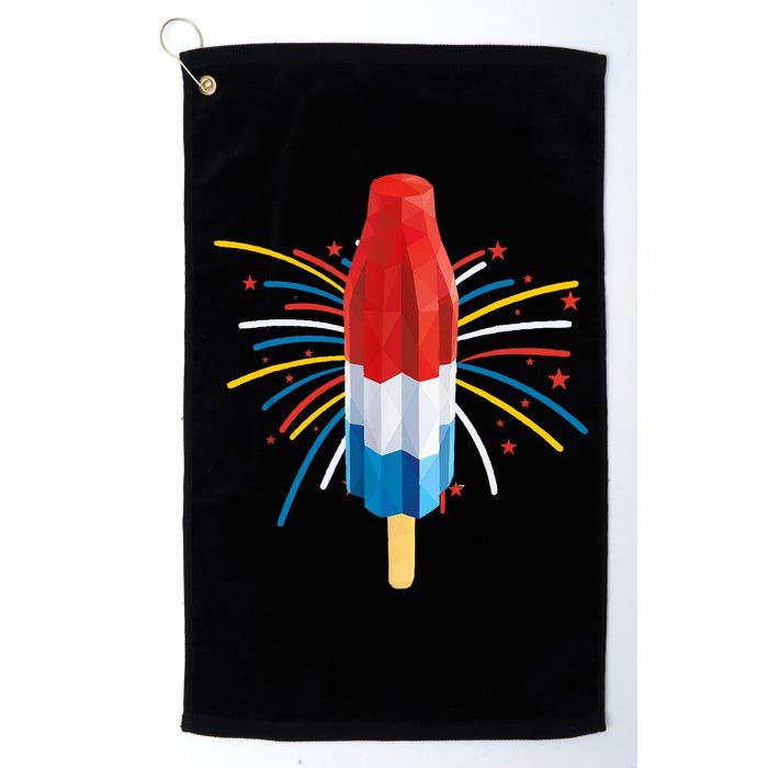 Fourth Of July Fireworks Popsicle Lover Unique Golf Towel
