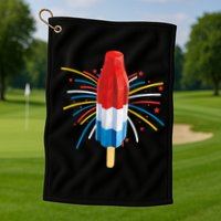 Fourth Of July Fireworks Popsicle Lover Unique Golf Towel