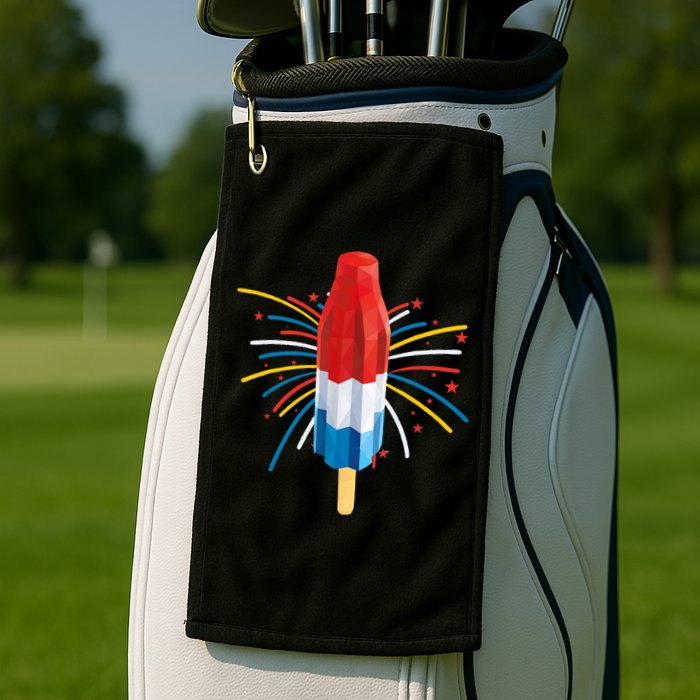 Fourth Of July Fireworks Popsicle Lover Unique Golf Towel