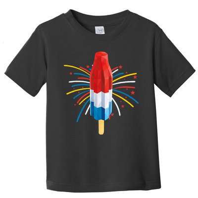 Fourth Of July Fireworks Popsicle Lover Unique Toddler T-Shirt