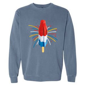 Fourth Of July Fireworks Popsicle Lover Unique Garment-Dyed Sweatshirt