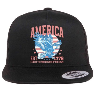 Fourth Of July 1776 Flat Bill Trucker Hat