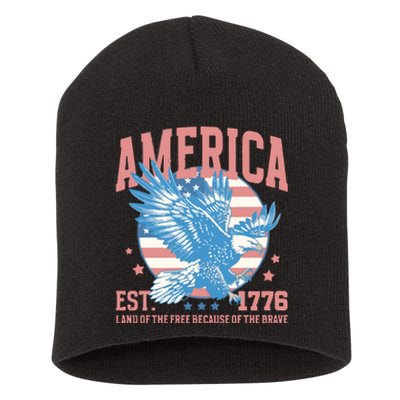 Fourth Of July 1776 Short Acrylic Beanie