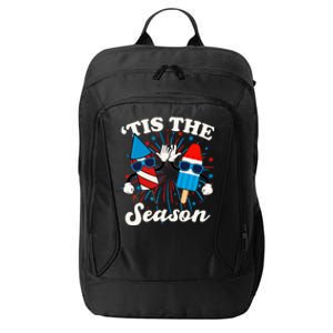 Fourth Of July Red White And Blue Tis The Season Fireworks And Popsicles City Backpack