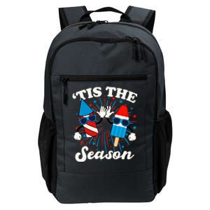 Fourth Of July Red White And Blue Tis The Season Fireworks And Popsicles Daily Commute Backpack