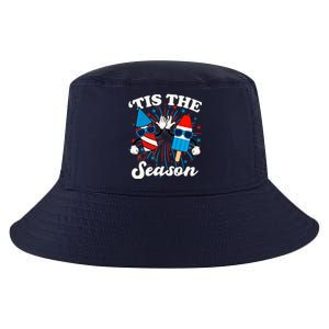 Fourth Of July Red White And Blue Tis The Season Fireworks And Popsicles Cool Comfort Performance Bucket Hat