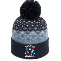 Fourth Of July Red White And Blue Tis The Season Fireworks And Popsicles The Baniff Cuffed Pom Beanie