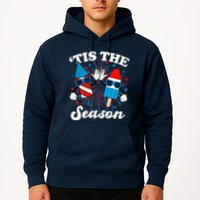 Fourth Of July Red White And Blue Tis The Season Fireworks And Popsicles Hoodie