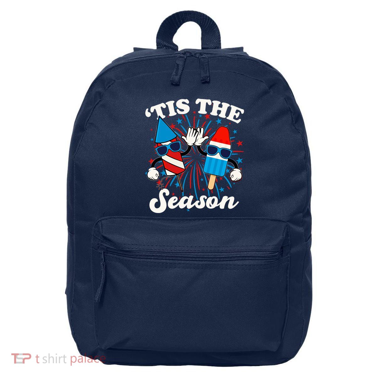 Fourth Of July Red White And Blue Tis The Season Fireworks And Popsicles 16 in Basic Backpack