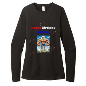 Fourth Of July Happy Birthday America Womens CVC Long Sleeve Shirt