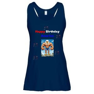 Fourth Of July Happy Birthday America Ladies Essential Flowy Tank