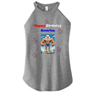 Fourth Of July Happy Birthday America Women's Perfect Tri Rocker Tank