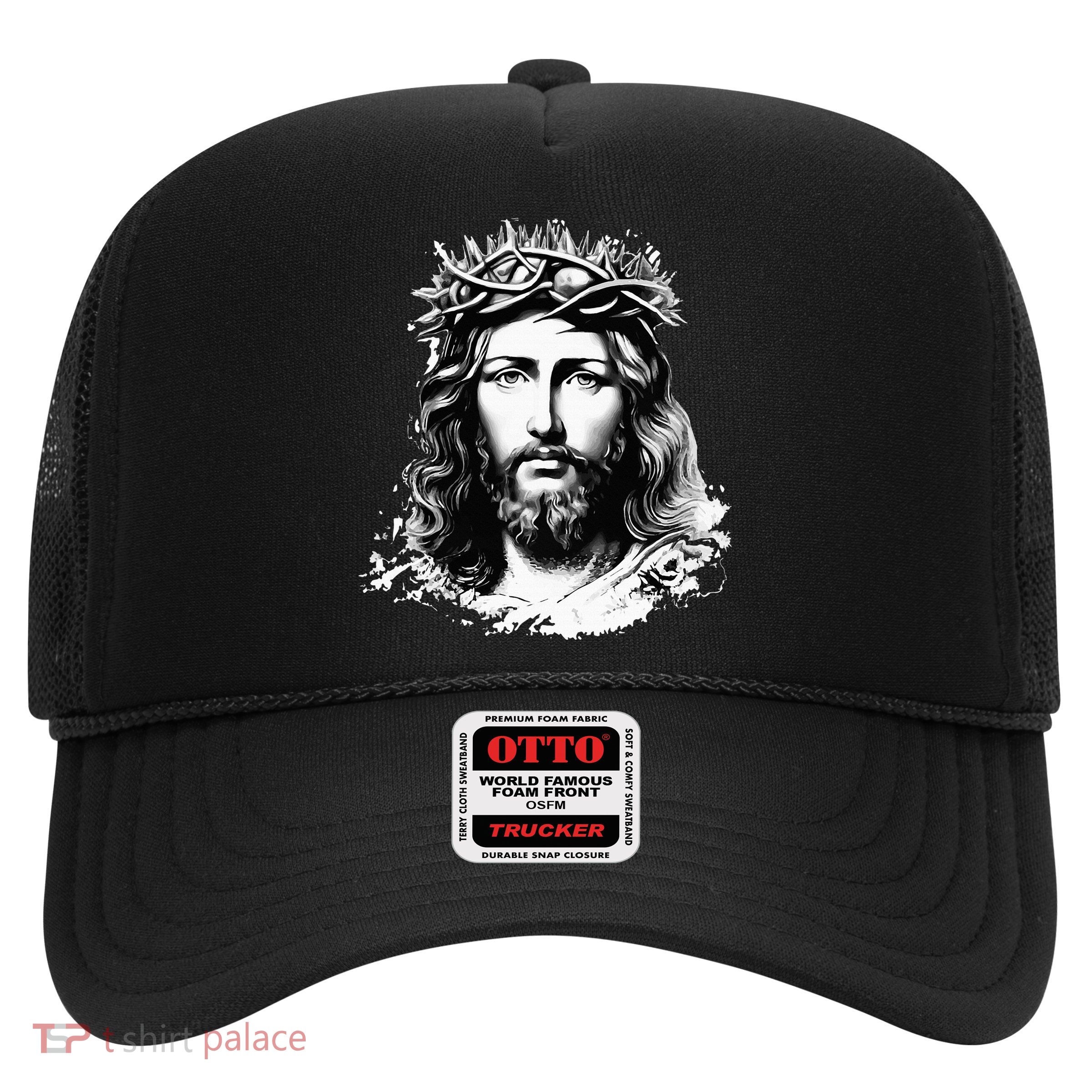 Face Of Jesus Christ Crown Of Thorns Catholic Faith Trucker Hat