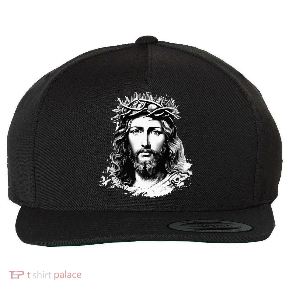 Face Of Jesus Christ Crown Of Thorns Catholic Faith Wool Snapback Cap